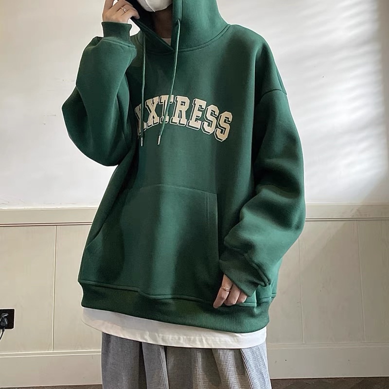 Áo Hoodie Nỉ Bông NXXTRESS Tay Dài Có Túi Bụng Unisex