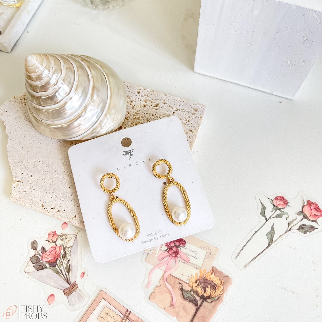 Set Sticker Hoa Phong Cách Vintage Trang Trí Sổ Bullet Journal Phụ Kiện Chụp Ảnh