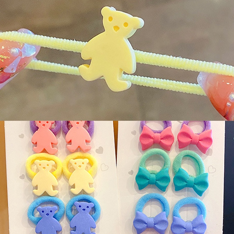 Set 10 Dây Buộc Tóc Co Giãn Nhiều Màu Sắc Cho Bé