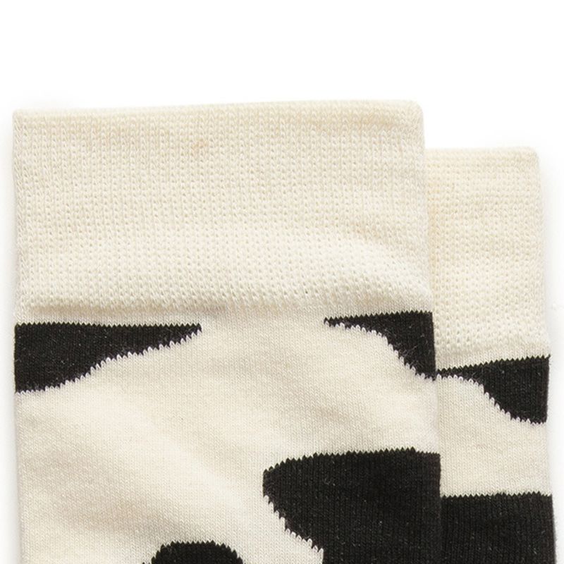 Vớ Cổ Vừa In Họa Tiết Bò Sữa Đen Trắng Vui Nhộn Cho Nam Và Nữ