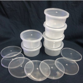 Hộp nhựa caramen có nắp đựng slime loại nhỏ -50 hộp
