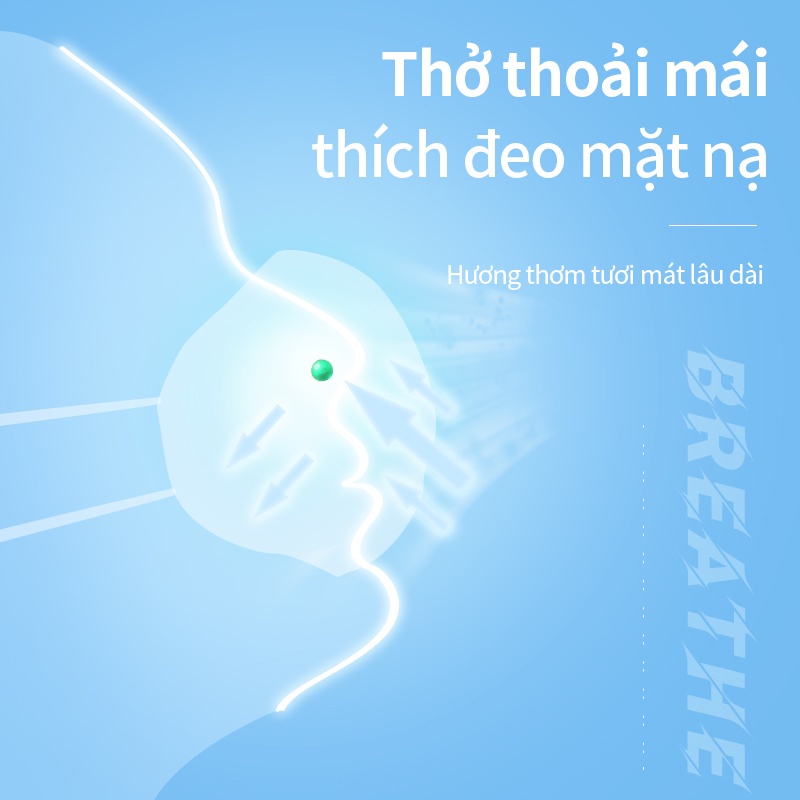 Hộp 100 hạt khử mùi làm mát không khí hiệu quả dùng khi đeo khẩu trang CEP