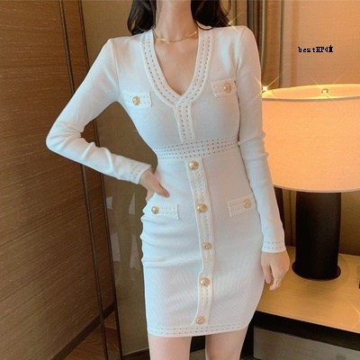 Áo Len Cổ Chữ V Dáng Ôm Thời Trang Thu Đông Mới 2021 Cho Nữ