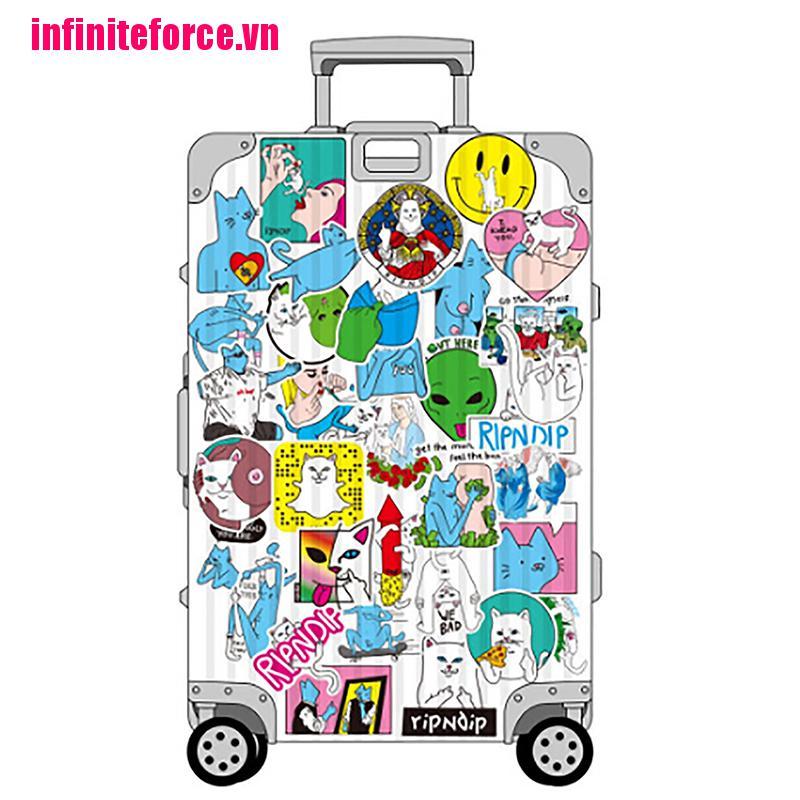 Set 50 miếng dán trang trí hình nhân vật Ripndip đáng yêu