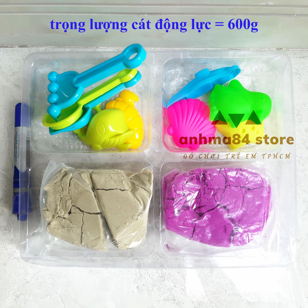 Đồ chơi Cát Động Lực - Cát dẻo tạo hình cho bé - Cát nặn sinh học - Kèm Khuôn - anhma84 store