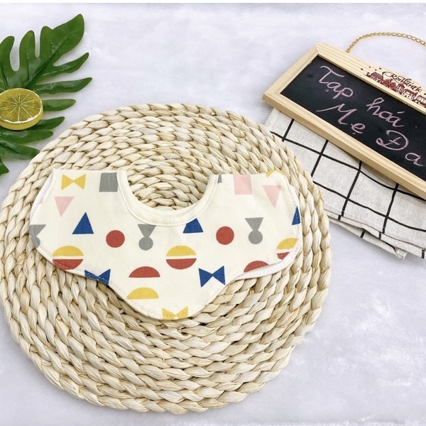 [Ảnh thật] Yếm tròn xoay 360 độ 100% cotton siêu chống thấm (Mẫu khu rừng)