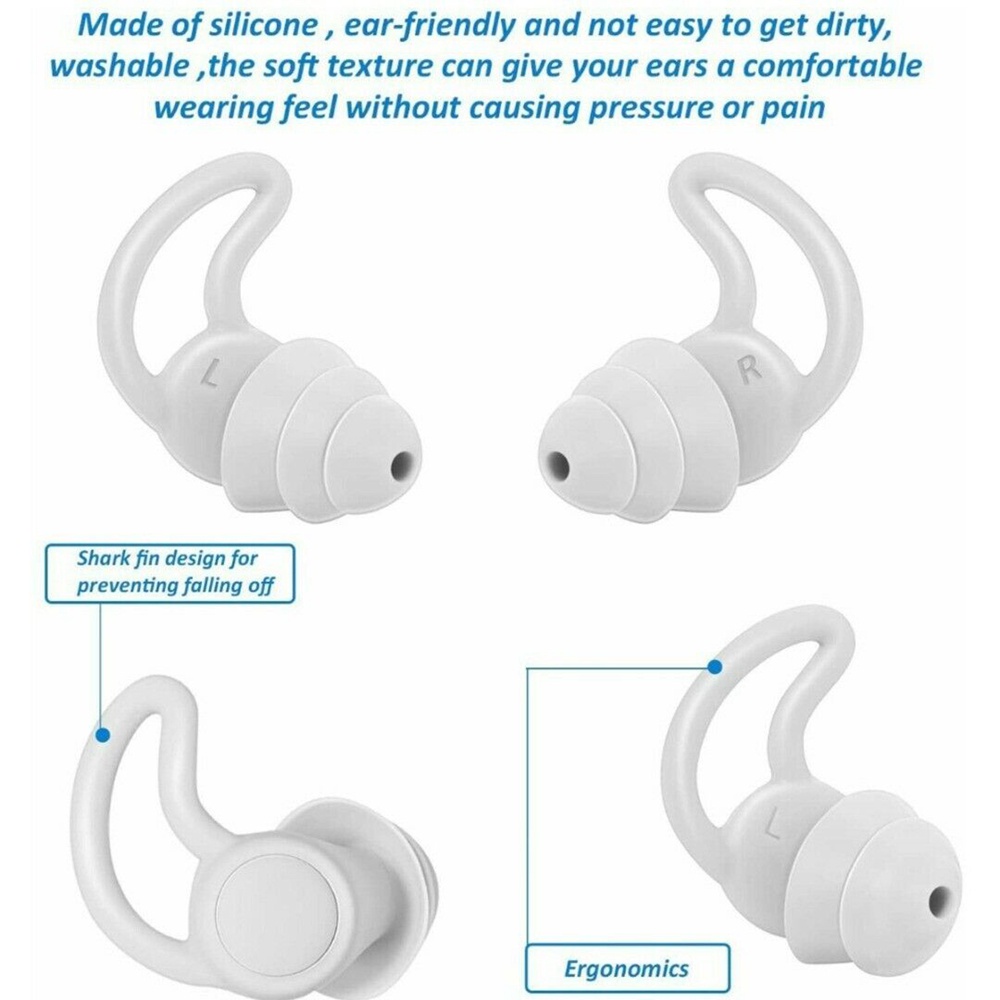 Nút Bịt Tai Chống Ồn Bằng Silicon Mềm Có Thể Tái Sử Dụng