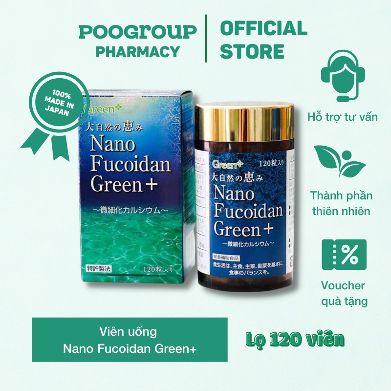 Viên uống Nano Fucoidan Green Plus giúp tăng cường miễn dịch, ngăn ngừa đột quỵ, hỗ trợ phổi tăng cường