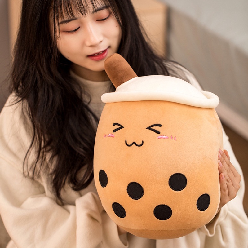 Gấu bông trà sữa gối ôm cute giá rẻ để bàn đáng yêu size 15cm 30cm