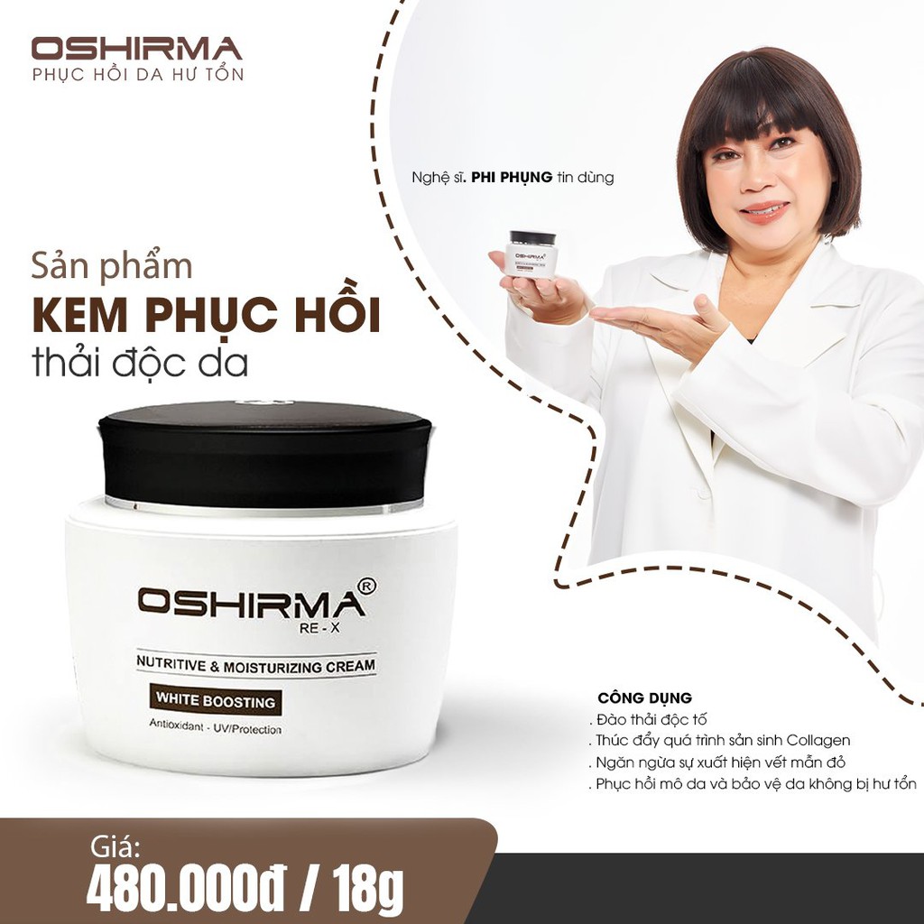 [OSHIRMA NHẬT BẢN chính hãng] Kem Thải Độc Tố Corticoid & Tái tạo Phục Hồi Gốc Da Hư Tổn, giảm mụn ẩn 18g