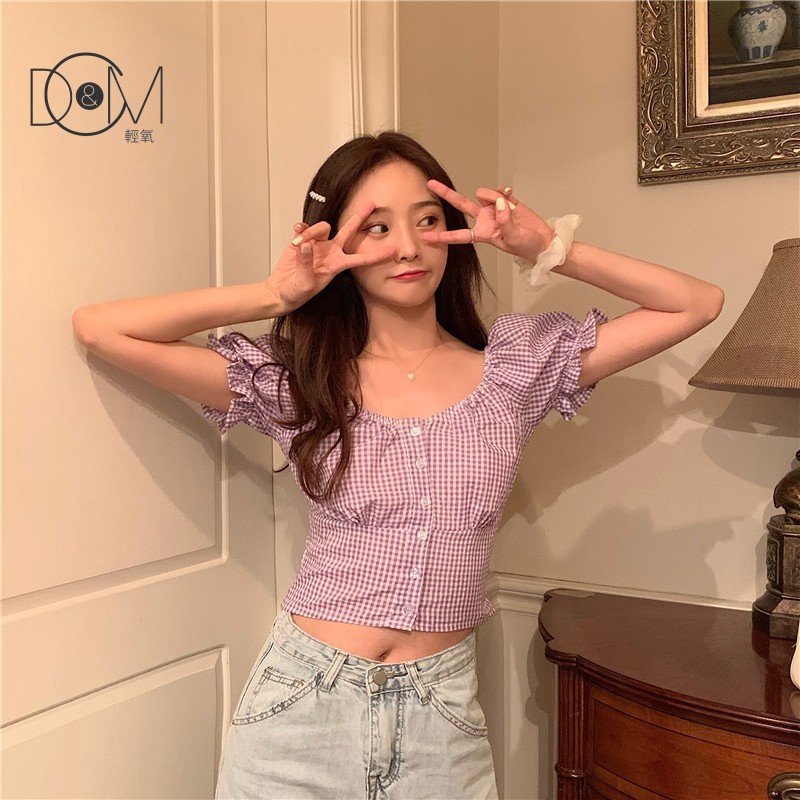 Áo Sơ Mi Ngắn Tay Kẻ Sọc Kiểu Retro Hàn Quốc Thời Trang 2020 | BigBuy360 - bigbuy360.vn