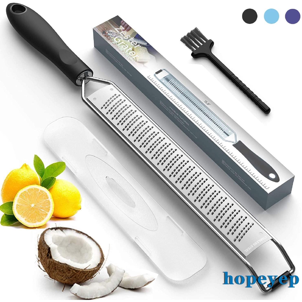 ✽UP✽304 Stainless Steel Cheese Grater Lengthened Zesters for Ginger Chocolate Nutmeg Garlic Fruits and Vegetable