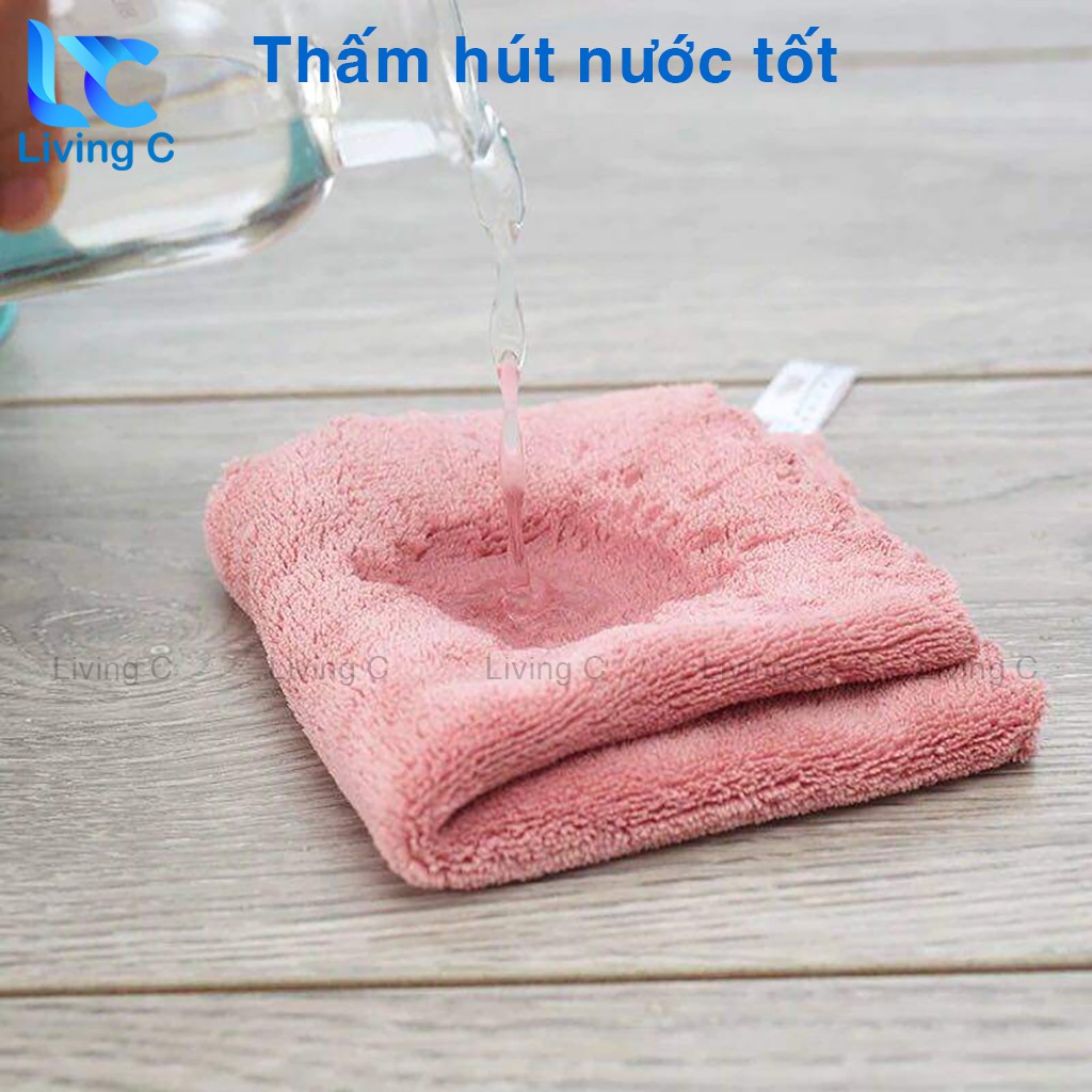 Khăn lau đa năng siêu mềm 60 x 30 cm Living C , khăn mặt đa năng mềm mại siêu thấm nước _KH60