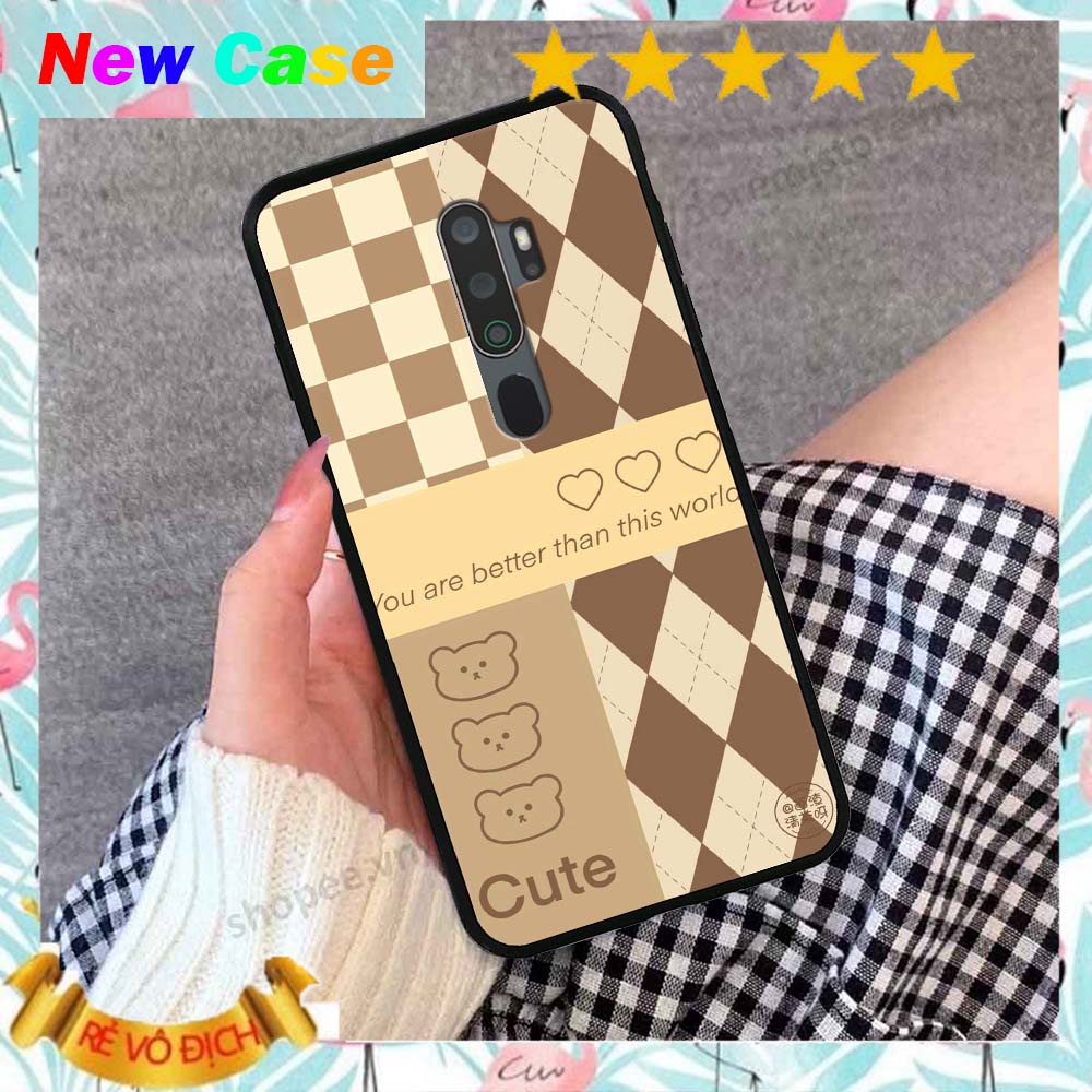 Ốp lưng Oppo A5 2020 / A9 2020 in hình caro good love cao cấp