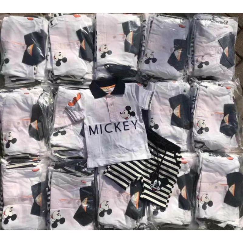 Set sơ mi polo Micky xuất bé trai