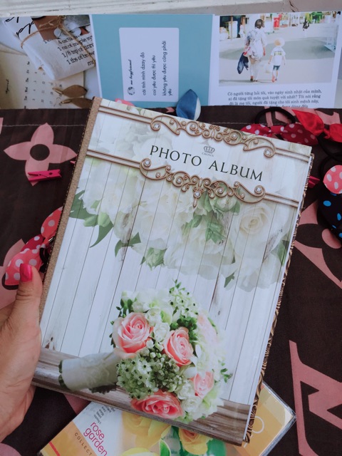 Album bìa da size 13:18 đựng 56-144 tấm cao cấp