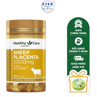 Viên uống nhau thai cừu chống oxy hóa healthy care sheep placenta 5000mg 100 viên của úc.