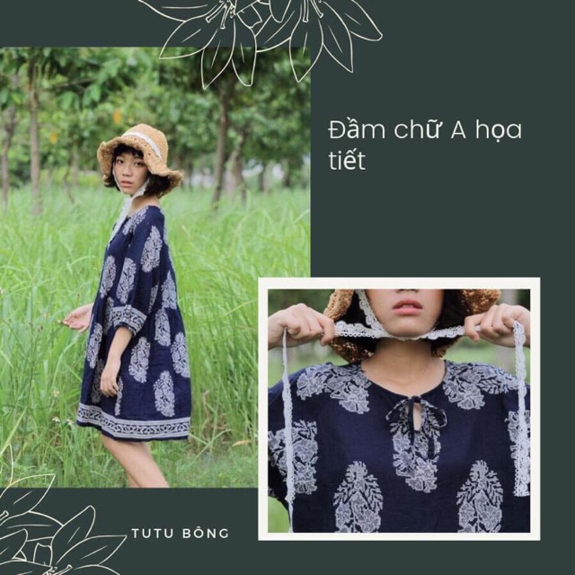 đầm babydoll hoạ tiết