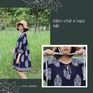 Đầm babydoll hoạ tiết
