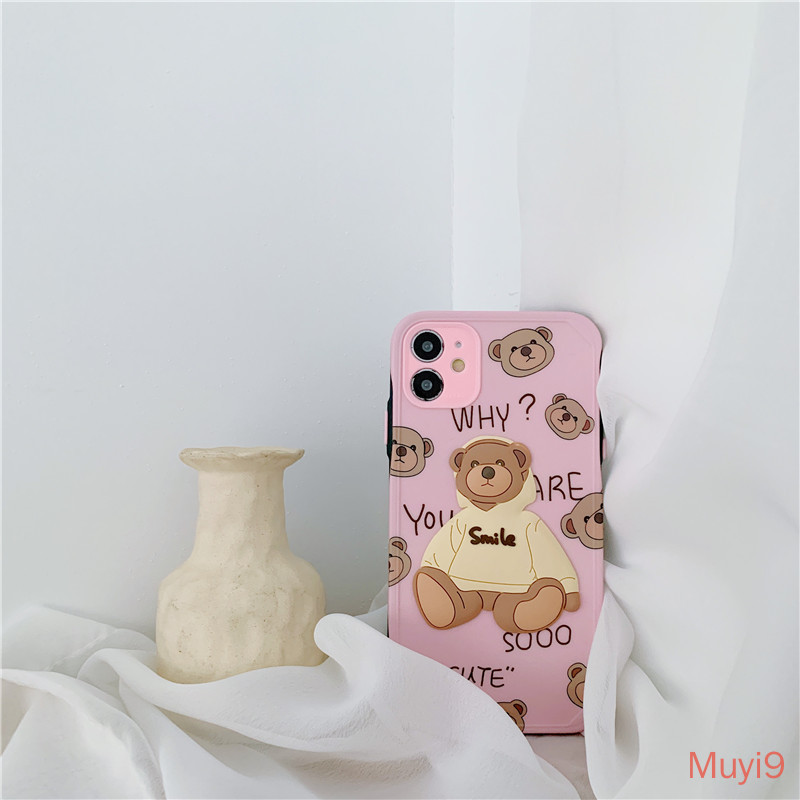 Ốp điện thoại hình Gấu Cho Iphone12Pro Iphone11 Pro Max X Xs Max Xr 8 / Se2 Iphone7Plus Huawei Mate30Pro P30 / 40pro | BigBuy360 - bigbuy360.vn