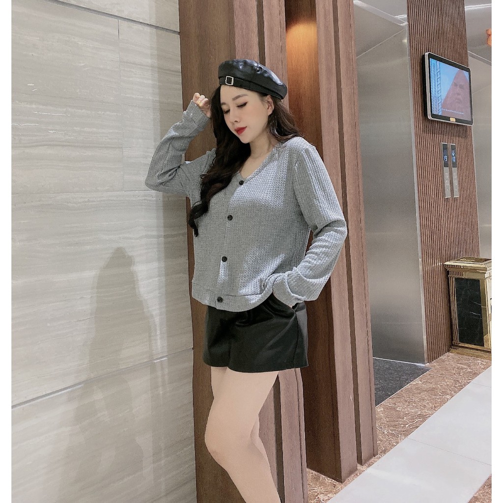 Aó khoác nữ cadigan nhiều màu chất tăm vuông | BigBuy360 - bigbuy360.vn