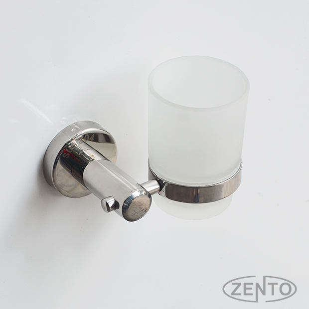 Cốc thủy tinh kèm kệ đơn inox Zento HA4603