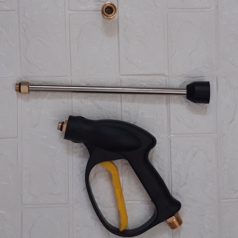 Súng rửa xe áp lực cao chân ren 22mm + thanh inox có đầu khớp nối 1/4 inch (chưa béc)