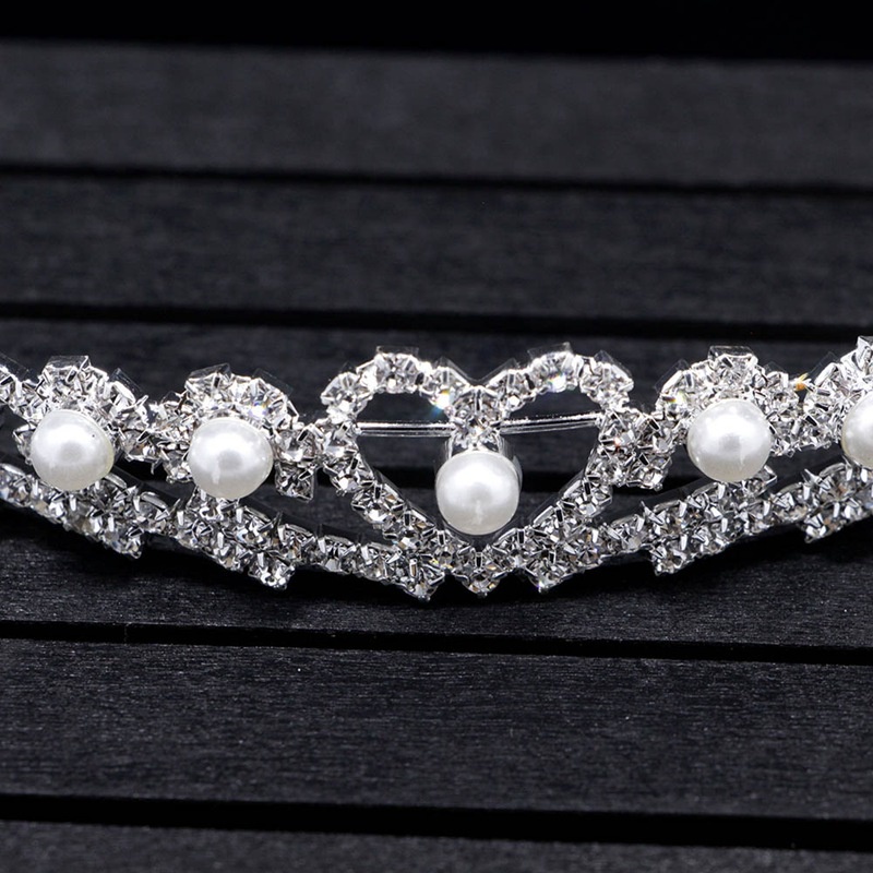 Băng đô cài tóc đính đá và ngọc trai giả thời trang cho nữ