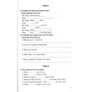 Đề Kiểm Tra Tiếng Anh 6
