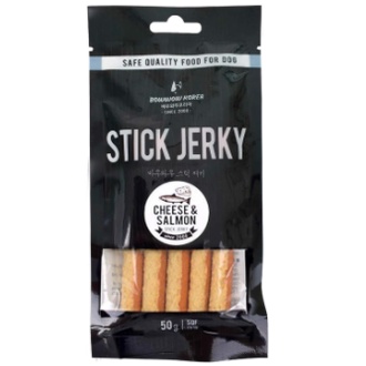 BOWWOW CHEESE &amp; SALMON Stick Jerky 50g - Phô Mai &amp; cá hồi que cho chó 50g