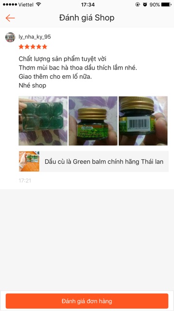 Dầu cù là Green balm chính hãng Thái lan(1 hũ)