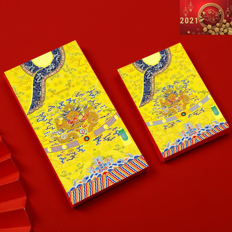 Combo 10 Bao Lì Xì Hoạt Hình TẾT Tân Sửu 2021 - Nhiều loại Hình trâu, Doremon, Hoàng thượng