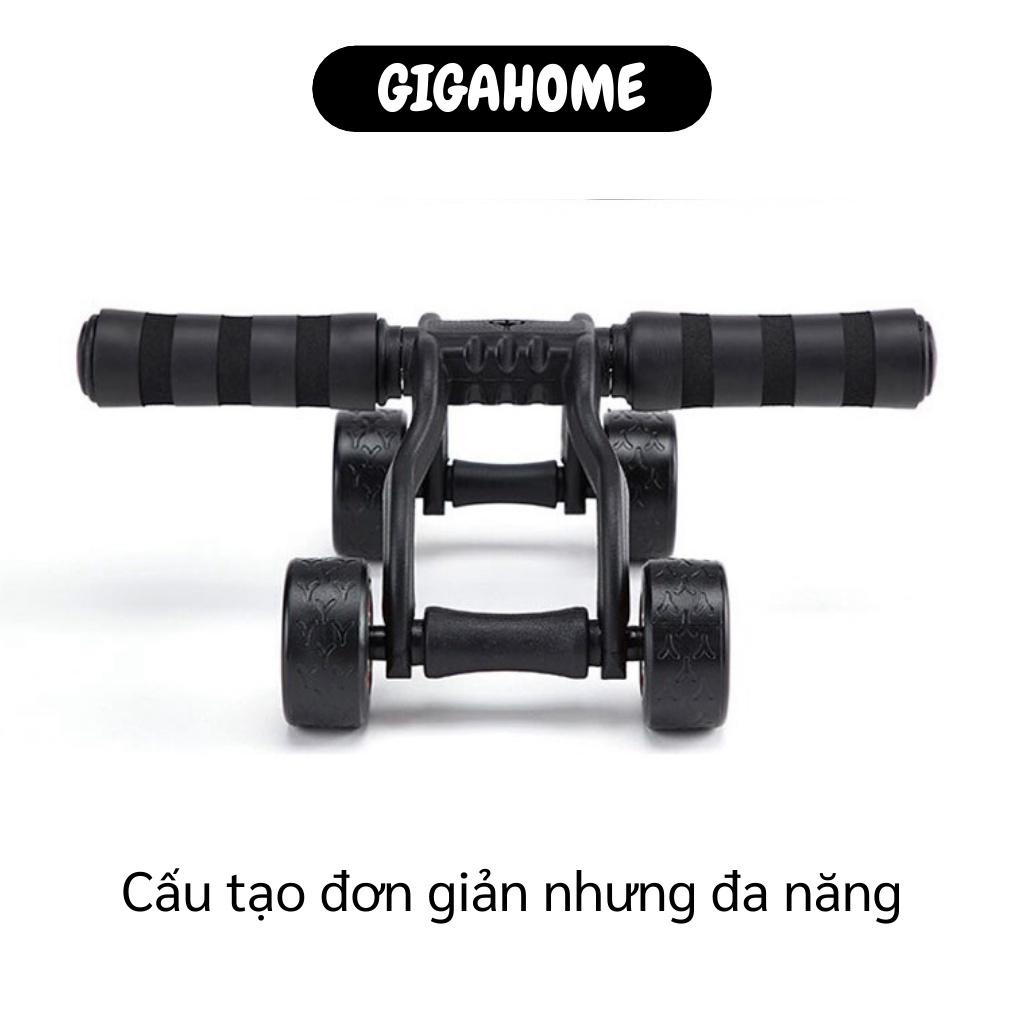Con Lăn Tập Cơ Bụng GIGAHOME Dụng Cụ Tập Thể Thao Tại Nhà, Con Lăn 4 Bánh Tặng Kèm Thảm 3247