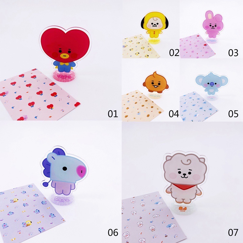 Mới Mô Hình Nhân Vật Bt21 Bằng Acrylic Trong Suốt Dễ Thương