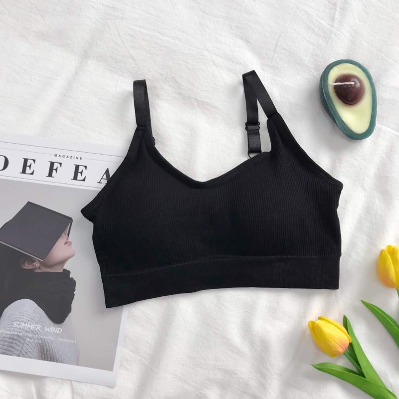 NUZIRO Áo Lót Thể Thao Hai Dây Không Gọng Thép Thoải Mái Thoáng Khí Cho Nữ