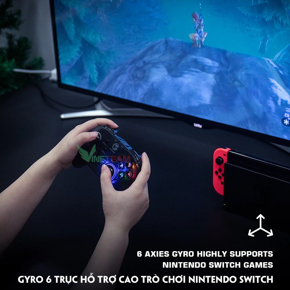 Gamesir T4 Pro - tay cầm chơi game không dây 5in1 hỗ trợ Switch/ PC/ Android/ iOS/ Macbook -dc4117 | BigBuy360 - bigbuy360.vn