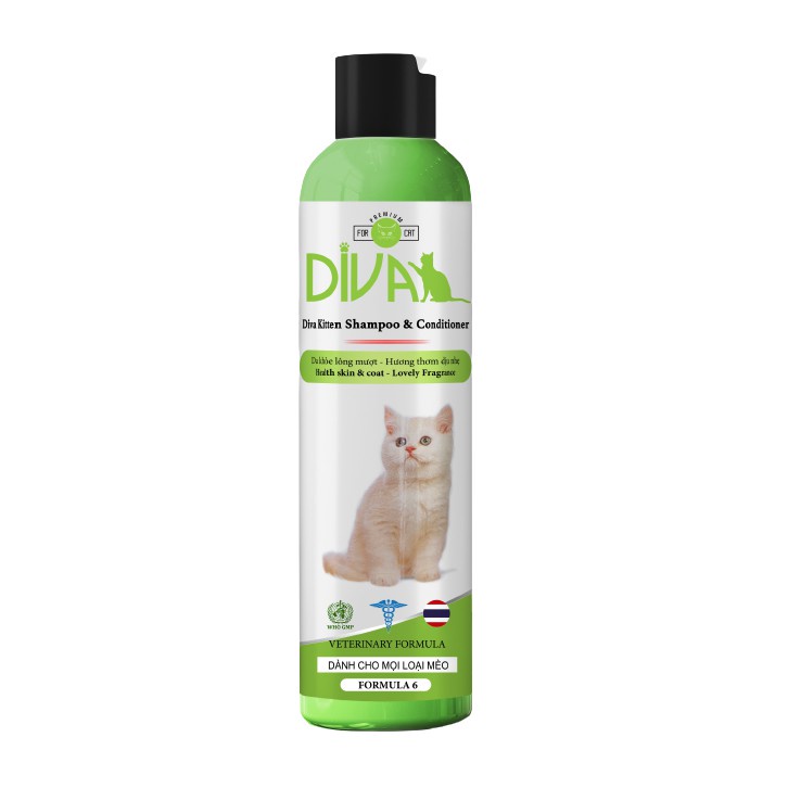 Sữa tắm cho mèo Diva Xanh 260ml