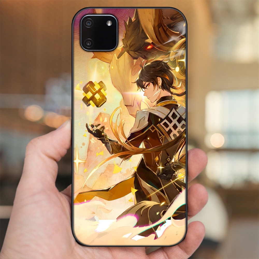 Ốp lưng Realme C11 2020 viền đen in hình Zhongli Genshin Impact