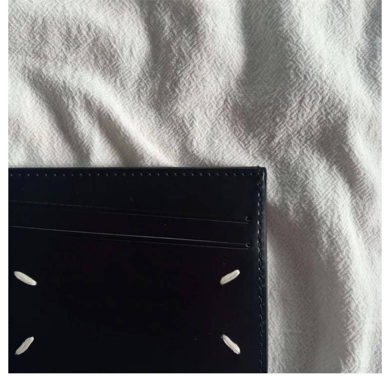 Ví Da Thật Đựng Thẻ MM6 Mm Thiết Kế Đơn Giản Tiện Dụng Giá Đỡ