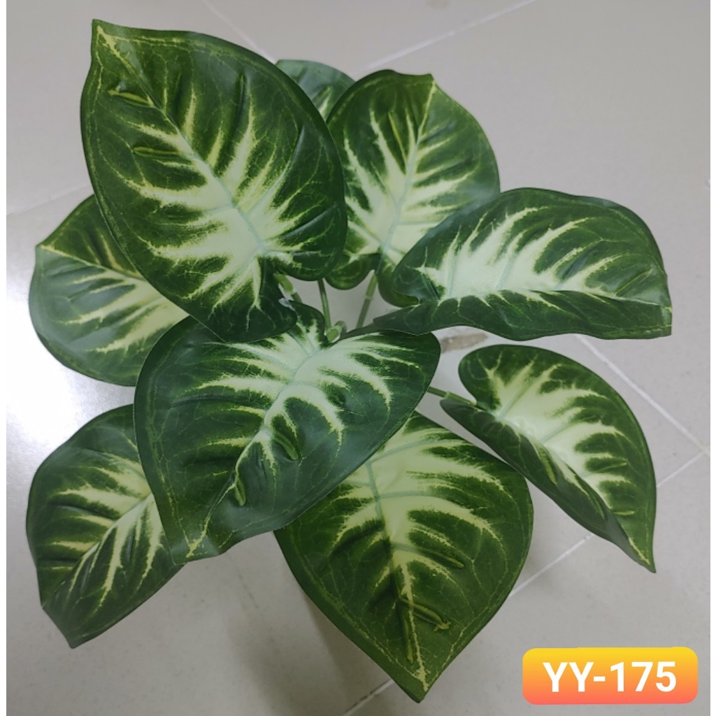 Cây chuối mini, cây trầu bà giả decor, cụm lá trang trí nhà cửa