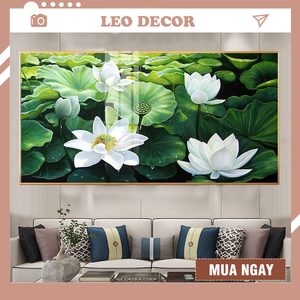 Tranh Hoa Sen Chất Liệu Tráng Gương Cao Cấp /Tranh_treo_phong_khach