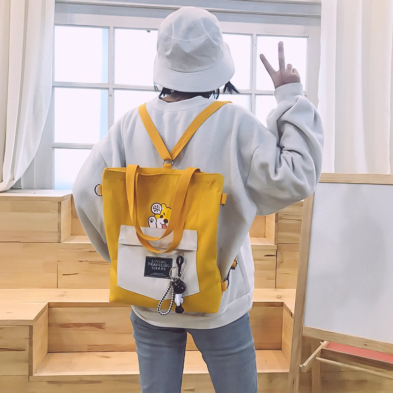 Túi Vải Tote Đeo Chéo Đeo Balo XinhStore Hình Chó Con