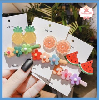 Set 2 Kẹp Tóc Hoa Quả KAWAII Trái Cây Dễ Thương - Kẹp tóc nữ phong cách Hàn Quốc ( KT03 )