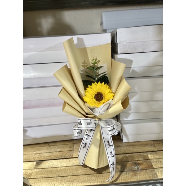 Hoa hướng dương sáp hộp 50 bông