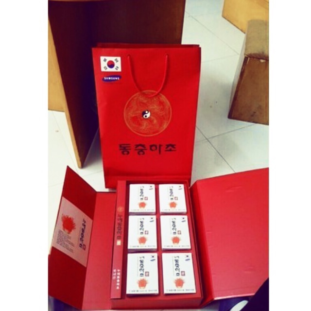 Đông Trùng Hạ Thảo Hộp Giấy Đỏ 60 Gói