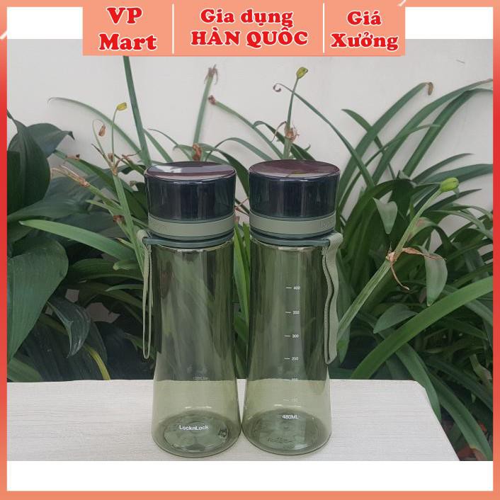 Bình nước, bình đựng nước Lock and Lock bằng nhựa Tritan 480ml ABF661 [Freeship toàn quốc]
