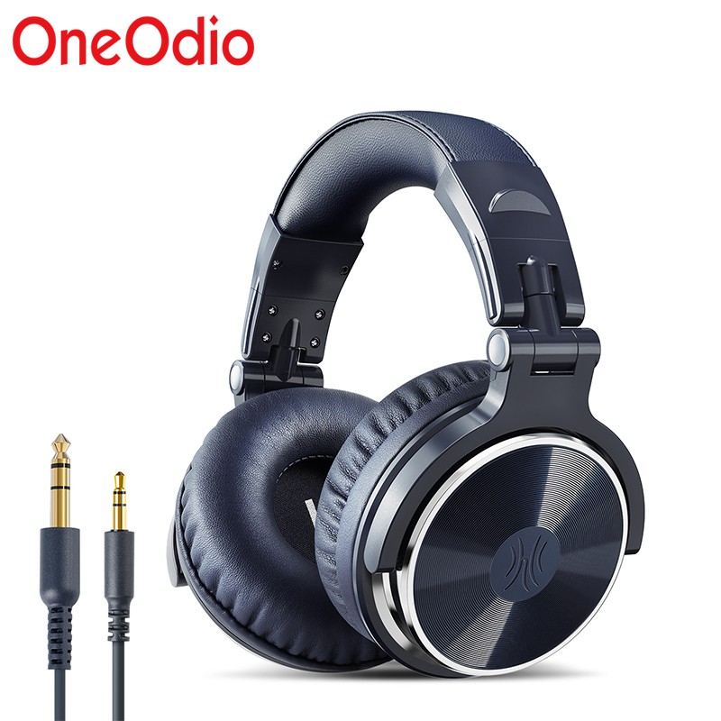 Tai Nghe Chụp Tai Oneodio Pro-10 Blue Studio 50mm Driver Bass 3d Có Mic Và Phụ Kiện
