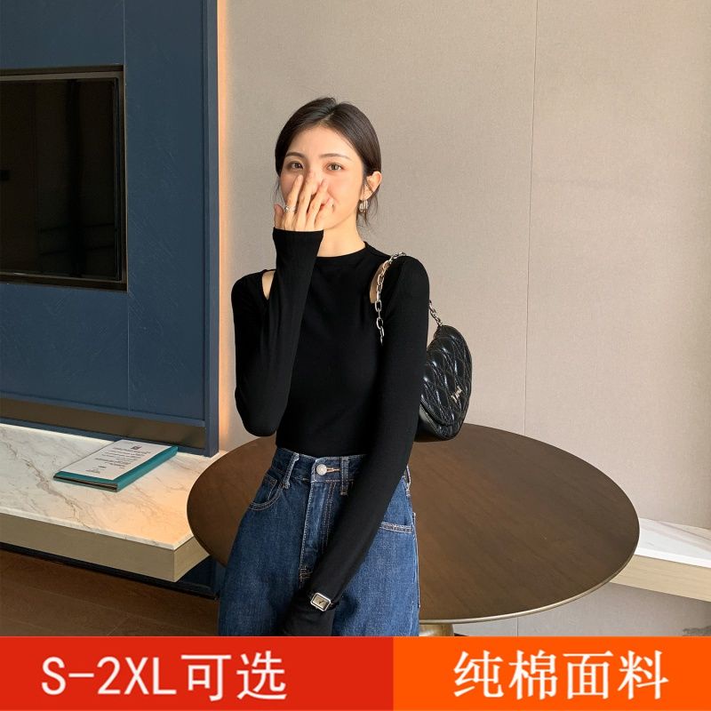 Áo thun ôm dáng thiết kế khoét rỗng thời trang thu đông gợi cảm cho nữ