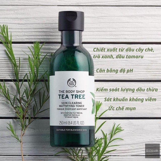 [Chính hãng] NƯỚC HOA HỒNG THE BODY SHOP TEA TREE SKIN CLEARING MATTIFYING TONER