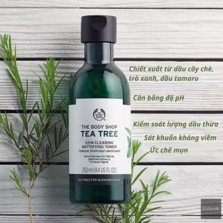 NƯỚC HOA HỒNG THE BODY SHOP TEA TREE SKIN CLEARING MATTIFYING TONER